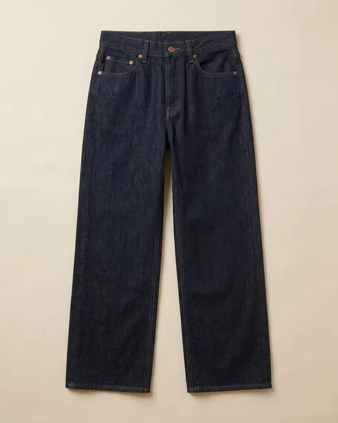 Jeans Crystal Wide Leg, corte wide leg en índigo oscuro